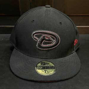 New Era Arizona Diamondbacks MLB Baseball Cap Hat Size 7 7/8 Black Logo
